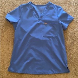 Ceil blue Catarina Figs scrub top